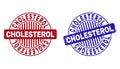 Grunge CHOLESTEROL Textured Round Stamps