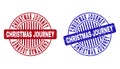 Grunge CHRISTMAS JOURNEY Scratched Round Stamp Seals