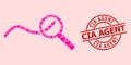 Scratched CIA Agent Seal and Pink Heart Expore Wave Chart Collage