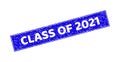 Grunge CLASS OF 2021 Textured Rectangle Stamp