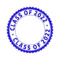 Grunge CLASS OF 2022 Textured Round Rosette Stamp