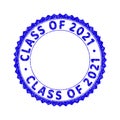 Grunge CLASS OF 2021 Scratched Round Rosette Stamp