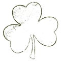 Grunge Clover Leaf Royalty Free Stock Photo