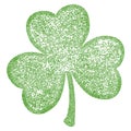 Grunge Clover Leaf Royalty Free Stock Photo