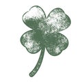 Grunge Clover Shamrock Royalty Free Stock Photo