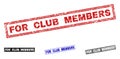 Grunge FOR CLUB MEMBERS Textured Rectangle Watermarks