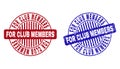 Grunge FOR CLUB MEMBERS Textured Round Stamp Seals