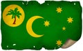 Cocos, Keeling Island Flag On Old Paper Royalty Free Stock Photo