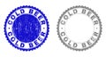 Grunge COLD BEER Scratched Stamps Royalty Free Stock Photo