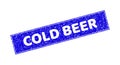 Grunge COLD BEER Textured Rectangle Stamp
