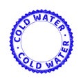 Grunge COLD WATER Scratched Round Rosette Watermark