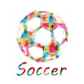 Grunge Color Soccer Ball