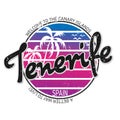 Grunge color stamp or label with text I Love Tenerife inside, vector illustration