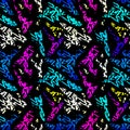 Grunge colored graffiti seamless pattern Royalty Free Stock Photo