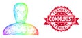 Grunge Communist Stamp Seal and LGBT Colored Network Spawn Persona
