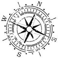Grunge compass Royalty Free Stock Photo