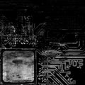 Grunge computer circuit board Royalty Free Stock Photo