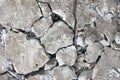 Grunge concrete cement wall with crack in industrial building Royalty Free Stock Photo