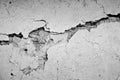 Grunge concrete cement wall with crack in industrial building. Royalty Free Stock Photo