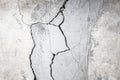 Grunge concrete wall at covered with gray cement old surface with crack in industrial building, great for your design and texture Royalty Free Stock Photo