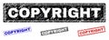 Grunge COPYRIGHT Scratched Rectangle Watermarks Royalty Free Stock Photo