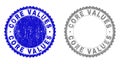Grunge CORE VALUES Textured Watermarks Royalty Free Stock Photo