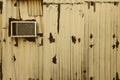 Grunge corrugated fence
