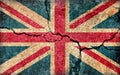 Grunge country flag illustration cracked concrete background / UK, United Kingdom Royalty Free Stock Photo