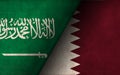 Grunge country flag illustration / Saudi arabia vs Qatar Political or economic conflict, Rival