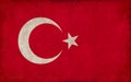 Grunge country flag illustration / Turkey