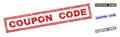 Grunge COUPON CODE Textured Rectangle Watermarks Royalty Free Stock Photo