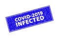 Grunge COVID-2019 INFECTED Textured Rectangle Stamp