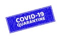 Grunge COVID-19 QUARANTINE Textured Rectangle Watermark