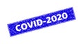 Grunge COVID-2020 Textured Rectangle Watermark