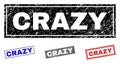 Grunge CRAZY Scratched Rectangle Stamp Seals