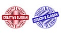 Grunge CREATIVE SLOGAN Scratched Round Watermarks Royalty Free Stock Photo