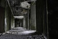 grunge and creepy ruin of abandoned hotel building in Sete Cidades at Sao Miguel Azores island of Portugal