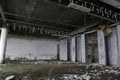 grunge and creepy ruin of abandoned hotel building in Sete Cidades at Sao Miguel Azores island of Portugal