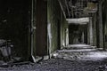 grunge and creepy ruin of abandoned hotel building in Sete Cidades at Sao Miguel Azores island of Portugal