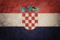 Grunge Croatia flag. Croatian flag with grunge texture Royalty Free Stock Photo