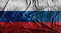 Grunge crumpled russian flag. 3d rendering Royalty Free Stock Photo