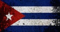 Grunge Cuba Flag