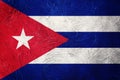 Grunge Cuba flag. Cuban flag with grunge texture.