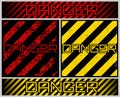 Grunge DANGER sign. Scratched and dirty inscription