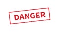Grunge danger stamp on white background. Vector illustration