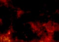 Grunge dark red stain hot watercolor mist or foggy spots in horror flame design, goth