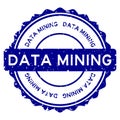 Grunge data mining word round rubber stamp on white background Royalty Free Stock Photo
