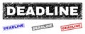 Grunge DEADLINE Textured Rectangle Watermarks