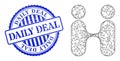 Grunge Daily Deal Stamp and Network Siam Twins People Mesh