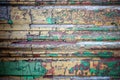 Grunge decorative wood texture with peeling paint Royalty Free Stock Photo